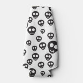 Rafraîchisseur Pour Bouteille Motif avec crâne noir sur blanc (Devant)