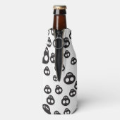 Rafraîchisseur Pour Bouteille Motif avec crâne noir sur blanc (Bouteille Dos)