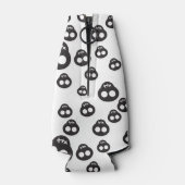 Rafraîchisseur Pour Bouteille Motif avec crâne noir sur blanc (Dos)