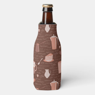 Rafraîchisseur Pour Bouteille Motif avec les éléments relatifs de café