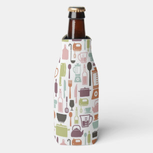 Rafraîchisseur Pour Bouteille Motif avec les icônes colorées de cuisine