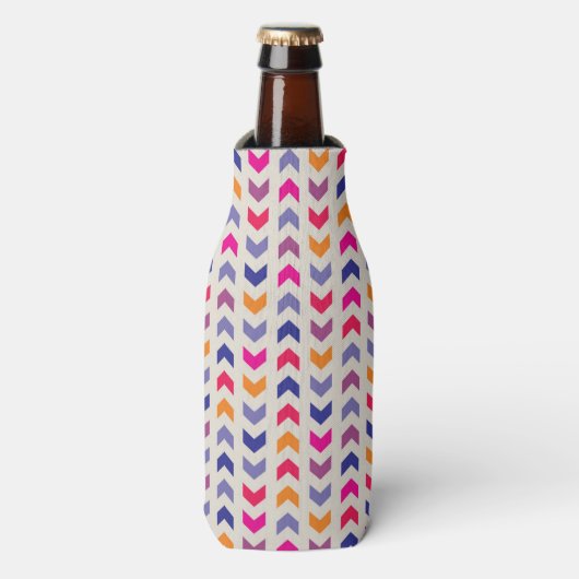 Rafraîchisseur Pour Bouteille Motif coloré Aztec Chevron (Bottle Devant)