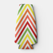 Rafraîchisseur Pour Bouteille Motif coloré Zigzag Chevron (Devant)