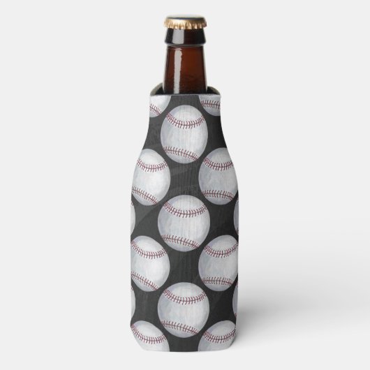 Rafraîchisseur Pour Bouteille Motif de baseball peint (Bottle Devant)