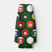 Rafraîchisseur Pour Bouteille Motif de billard de billard de piscine vert (Devant)