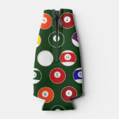 Rafraîchisseur Pour Bouteille Motif de billard de billard de piscine vert (Dos)
