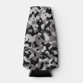 Rafraîchisseur Pour Bouteille Motif de camouflage gris militaire (Devant)