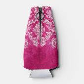 Rafraîchisseur Pour Bouteille Motif de Damas de Grunge rose chaud Monogramme per (Dos)