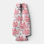 Rafraîchisseur Pour Bouteille Motif d'éléphant ethnique rouge (Dos)