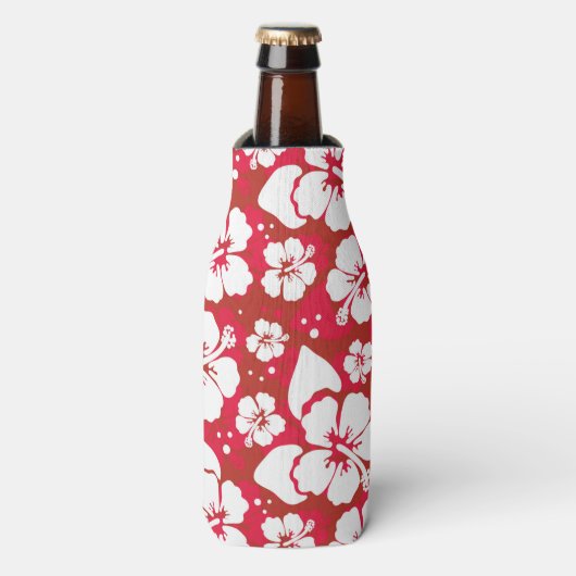Rafraîchisseur Pour Bouteille Motif des fleurs d'Hibiscus (Bottle Devant)