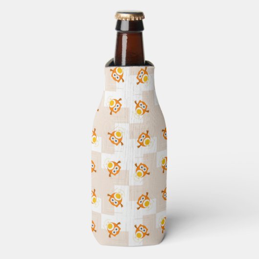 Rafraîchisseur Pour Bouteille Motif d'illustration Orange Owl (Bottle Devant)
