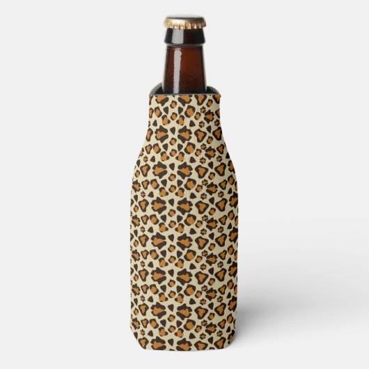 Rafraîchisseur Pour Bouteille Motif en peau de guépard (Bottle Devant)