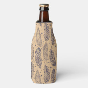 Rafraîchisseur Pour Bouteille Motif ethnique d'ensemble de plume