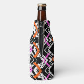 Rafraîchisseur Pour Bouteille Motif Flèche Noir, Orange Et Rose (Bouteille Dos)