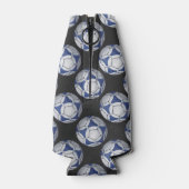 Rafraîchisseur Pour Bouteille Motif Futbal bleu et blanc (Dos)