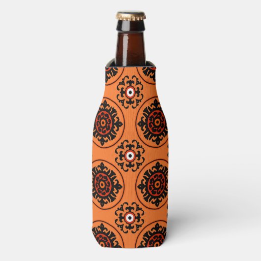 Rafraîchisseur Pour Bouteille Motif Orange Suzani (Bottle Devant)