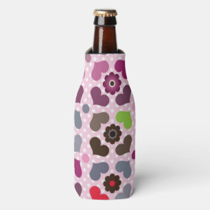 Rafraîchisseur Pour Bouteille motif rose de fleurs et de hiboux