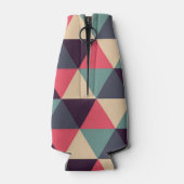 Rafraîchisseur Pour Bouteille Motif Triangle turquoise Et Rose (Dos)