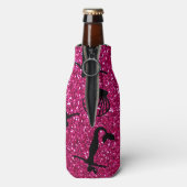 Rafraîchisseur Pour Bouteille Nom personnalisé neon rose parties scintillant sir (Bouteille Dos)