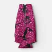 Rafraîchisseur Pour Bouteille Nom personnalisé neon rose parties scintillant sir (Dos)