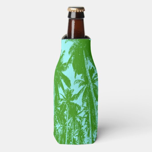 Rafraîchisseur Pour Bouteille Palmiers tropicaux au design pointu (Bottle Devant)