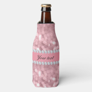 Rafraîchisseur Pour Bouteille Parties scintillantes roses Bokeh et diamants