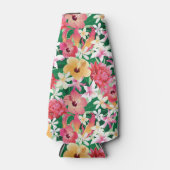 Rafraîchisseur Pour Bouteille Pattern tropical hibiscus (Devant)