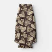 Rafraîchisseur Pour Bouteille Peau d'animal aux coeurs (Devant)