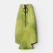Rafraîchisseur Pour Bouteille Pineapple Outline Pattern on Green (Dos)