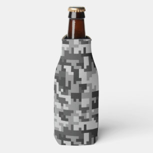 Rafraîchisseur Pour Bouteille Pixel Grey et le motif de l'armée noire