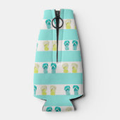 Rafraîchisseur Pour Bouteille Plage de tongs bleu turquoise (Dos)