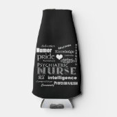 Rafraîchisseur Pour Bouteille Pride infirmière psychiatrique - Texte Conception+ (Devant)