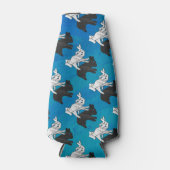 Rafraîchisseur Pour Bouteille Rabbit d'ombre sur bleu (Devant)