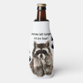 Rafraîchisseur Pour Bouteille Raccoons laissés empreintes sur ma citation d'Humo (Bottle Devant)
