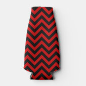 Rafraîchisseur Pour Bouteille Red, Black Large Chevron Zig Zag (Devant)