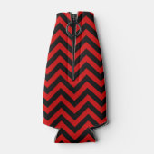 Rafraîchisseur Pour Bouteille Red, Black Large Chevron Zig Zag (Dos)