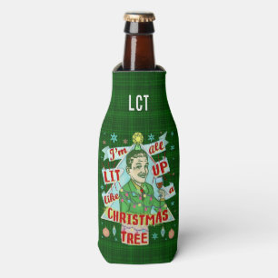 Rafraîchisseur Pour Bouteille Rétro Lit potable d'homme d'humour de Noël drôl