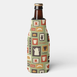 Rafraîchisseur Pour Bouteille Rétro motif avec des plats de cuisine pour le