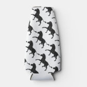 Rafraîchisseur Pour Bouteille Silhouette d'impression noir et gris Zebra (Devant)