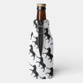 Rafraîchisseur Pour Bouteille Silhouette d'impression noir et gris Zebra (Bouteille Dos)