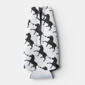 Rafraîchisseur Pour Bouteille Silhouette d'impression noir et gris Zebra (Dos)