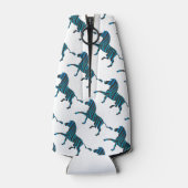 Rafraîchisseur Pour Bouteille Silhouette noir et bleu Zebra (Dos)