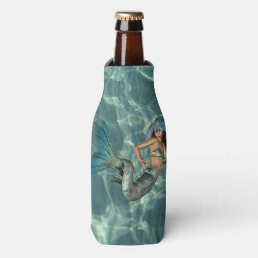 Rafraîchisseur Pour Bouteille Sirène sous-marine (Bottle Devant)