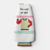 Rafraîchisseur Pour Bouteille Soirée de Noël affreuse Personnalisée (Devant)