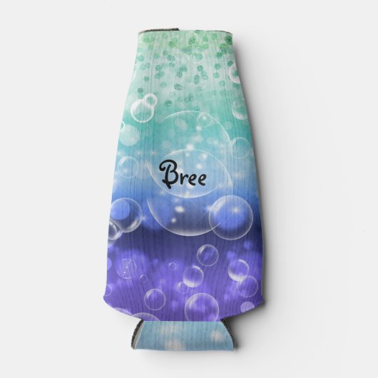 Rafraîchisseur Pour Bouteille Sous la mer Tropical Ocean Sparkle Bubbles (Devant)