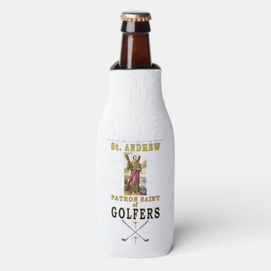 RAFRAÎCHISSEUR POUR BOUTEILLE ST ANDREW PATRON SAINT DE GOLFERS (Bottle Devant)
