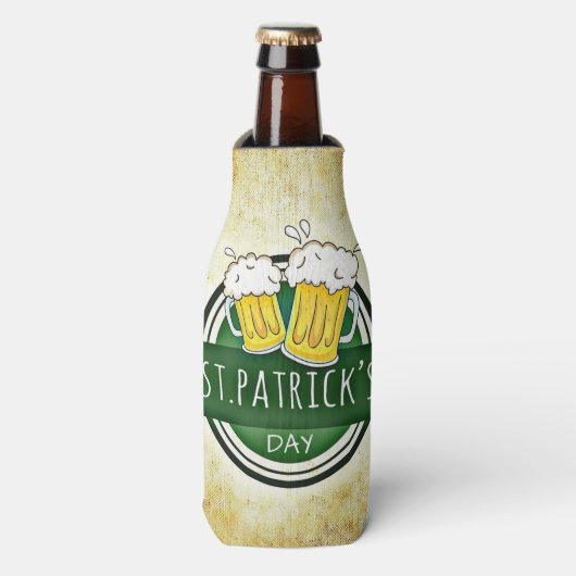 Rafraîchisseur Pour Bouteille St. Patrick's Day Beer Mugs (Bottle Devant)