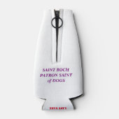 RAFRAÎCHISSEUR POUR BOUTEILLE ST ROCH PATRON SAINT DES CHIENS (Dos)