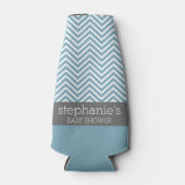 Rafraîchisseur Pour Bouteille Suite Baby shower Pastel Blue & Grey (Devant)