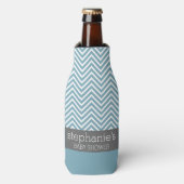 Rafraîchisseur Pour Bouteille Suite Baby shower Pastel Blue & Grey (Bottle Devant)